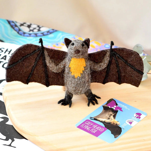 Felt Grey Headed Flying Fox-Parks Victoria Nature Mascots