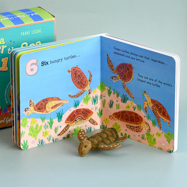 Australia Under The Sea 1,2,3 Book & Finger Puppet Set