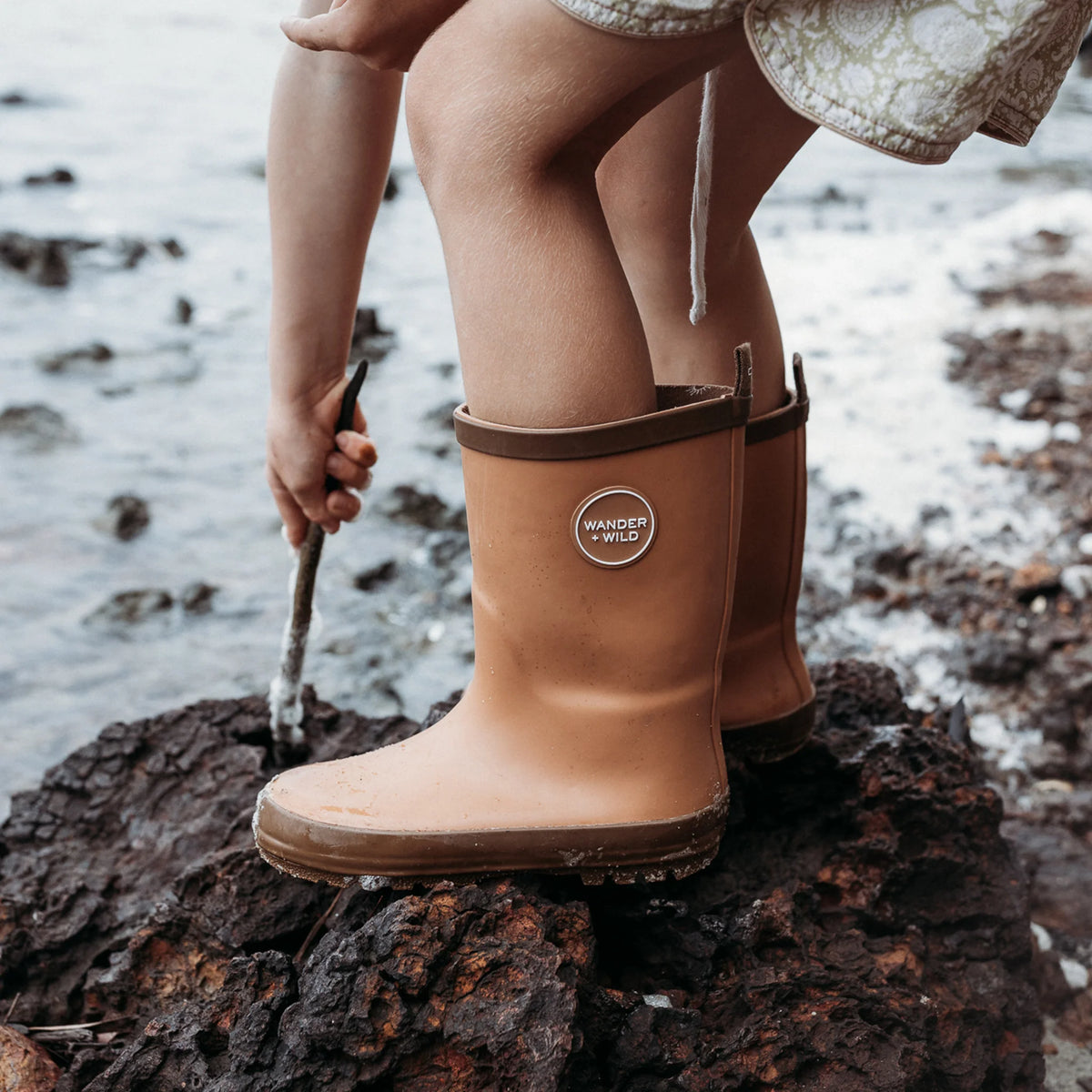 Wander Wild Natural Rubber Gum Boots Desert Play to Learn