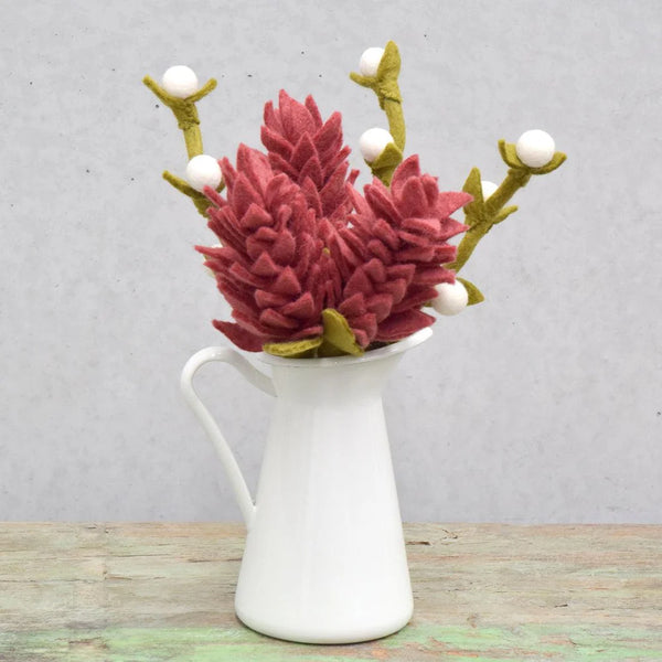 Felt White Billy Buttons