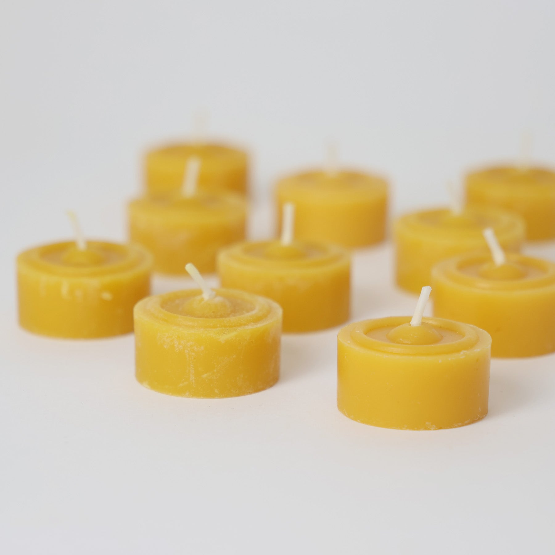 Grimm's Tealight 100% Beeswax Candles Set of 10