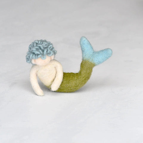 Felt Merman Blue Hair