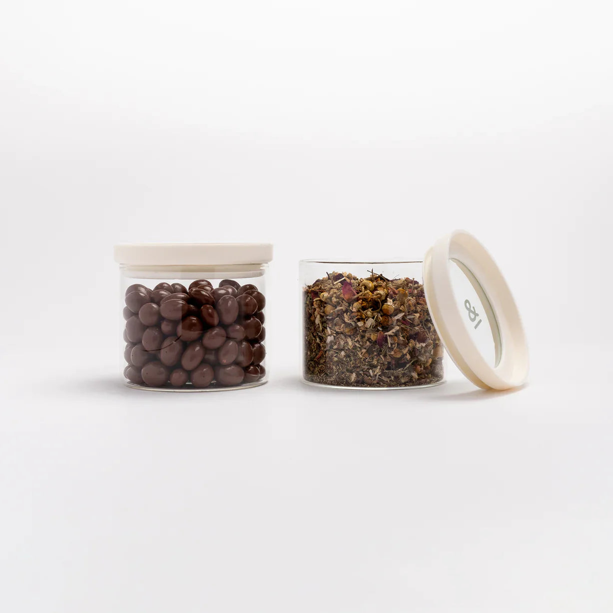 Seed & Sprout Watergos Round Glass Pantry Jars x2 450ml