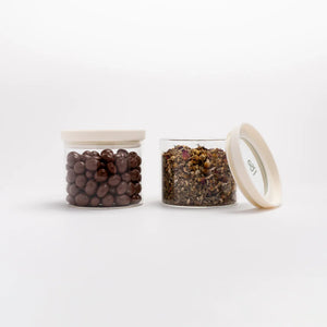 Seed & Sprout Watergos Round Glass Pantry Jars x2 450ml