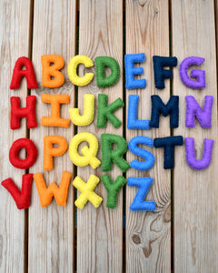 Felt Alphabet Upper Case-Rainbow