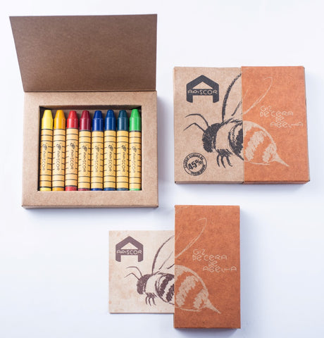 Apiscor Beeswax Crayons Sticks 8