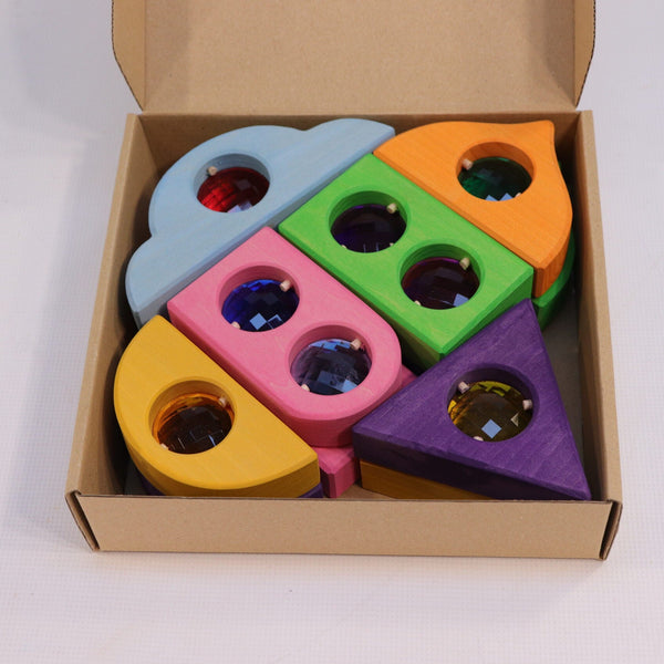 Bauspiel Fairy Tale Window Blocks Colour with Translucent Colour Pane