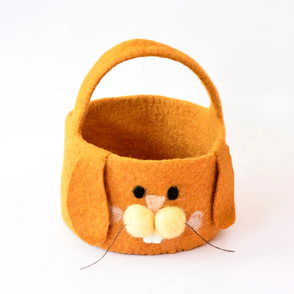 Felt Easter Egg Hunt Basket- Brown Bunny