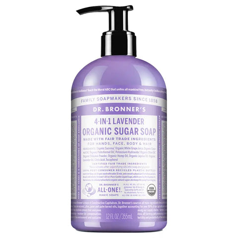 Dr Bronners 4-IN-1 Lavendar Organic Sugar Soap 355ml