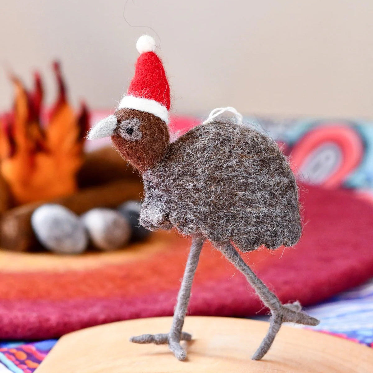 Felt Australian Emu Christmas Hanging Decoration