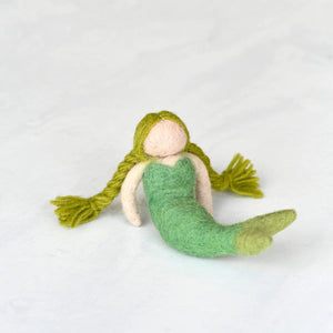 Felt Mermaid Green Hair
