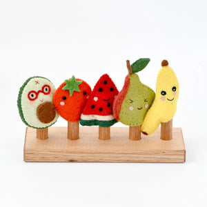 Felt Fruit Finger Puppet Set