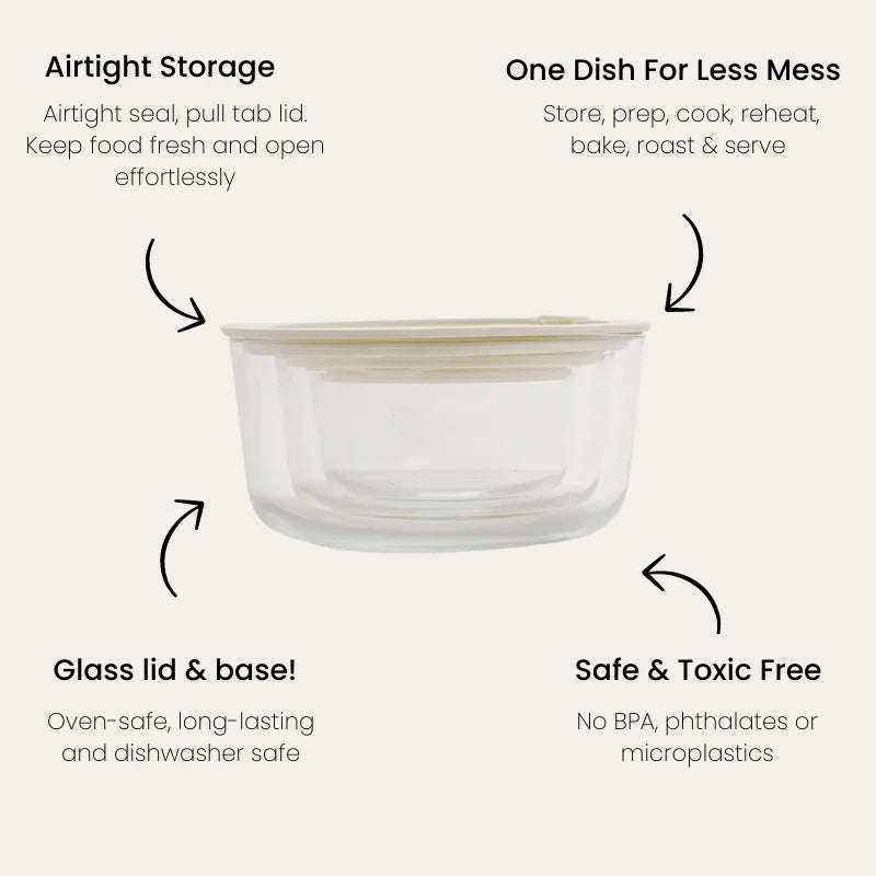 Seed & Sprout Glass Food Containers Round Mixed 3 pk – Play to Learn