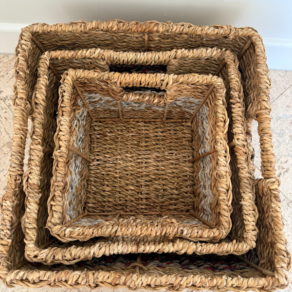 Set of 3 Square Holga Baskets