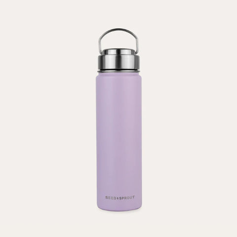 Seed & Sprout Stainless Steel Drink Bottle 650ml-Plum