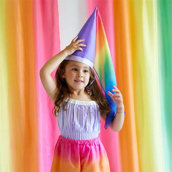 Sarah's Silks Purple & Rainbow Hat