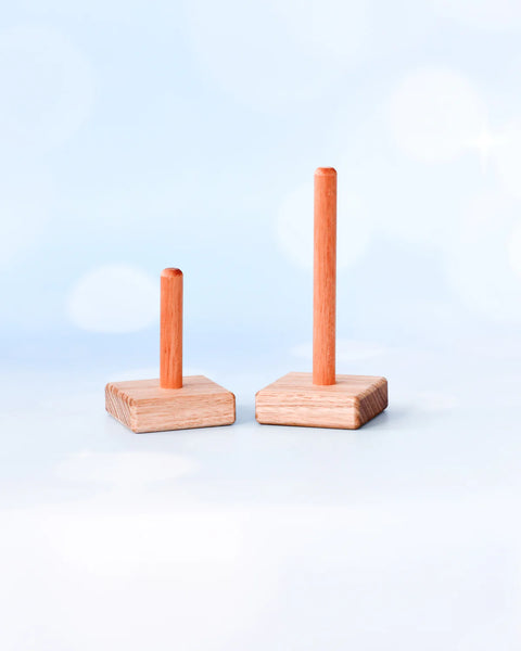 Finger Puppet Wooden Stand Short Single 1 Rod