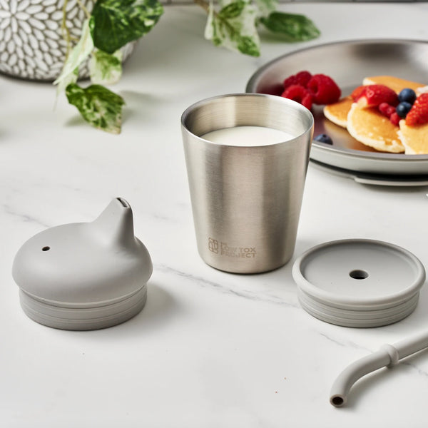 Low Tox Project Stainless Steel Double Walled Sip & Straw Cup 250ml