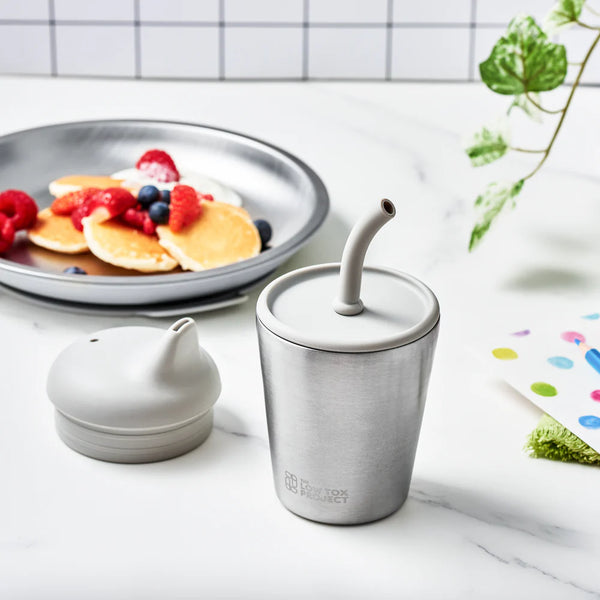 Low Tox Project Stainless Steel Double Walled Sip & Straw Cup 250ml