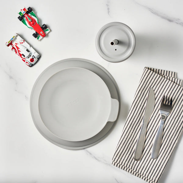 Low Tox Project Stainless Steel Round Plate With Suction