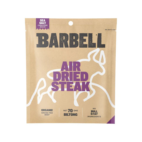 Barbell Biltong Grass Fed Beef Sea Salt