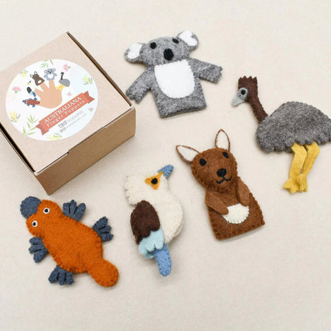 Aussie Animals Finger Puppet Set A