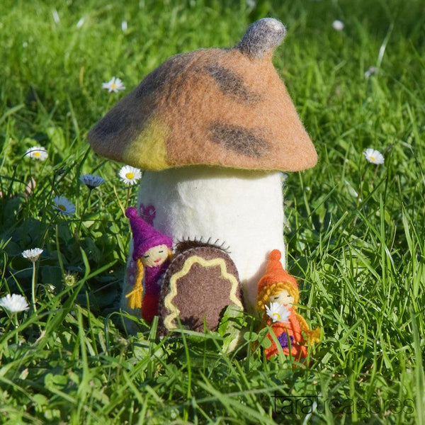 Felt Fairy & Gnome House- Brown