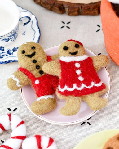 Felt Ginger Bread Couple Biscuits