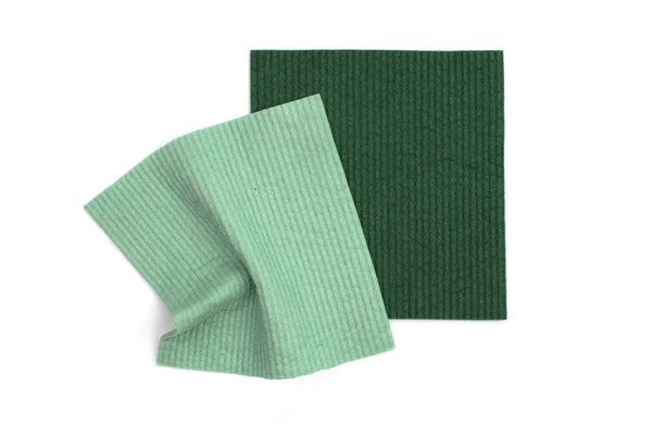 Retro Kitchen Organic Dyed Sponge Cloth Set-Forest