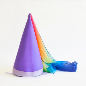 Sarah's Silks Purple & Rainbow Hat