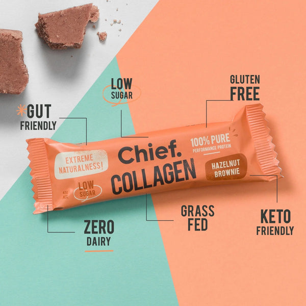 Chief Collagen Hazelnut Brownie Protein Bar