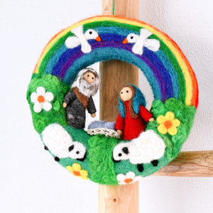 Felt Christmas Nativity Wreath