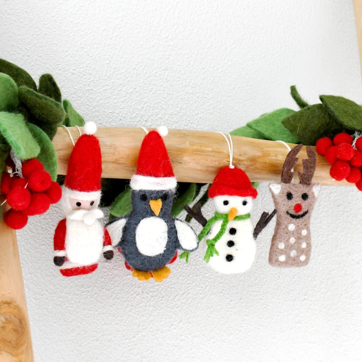 Felt Christmas Ornaments Set of 4