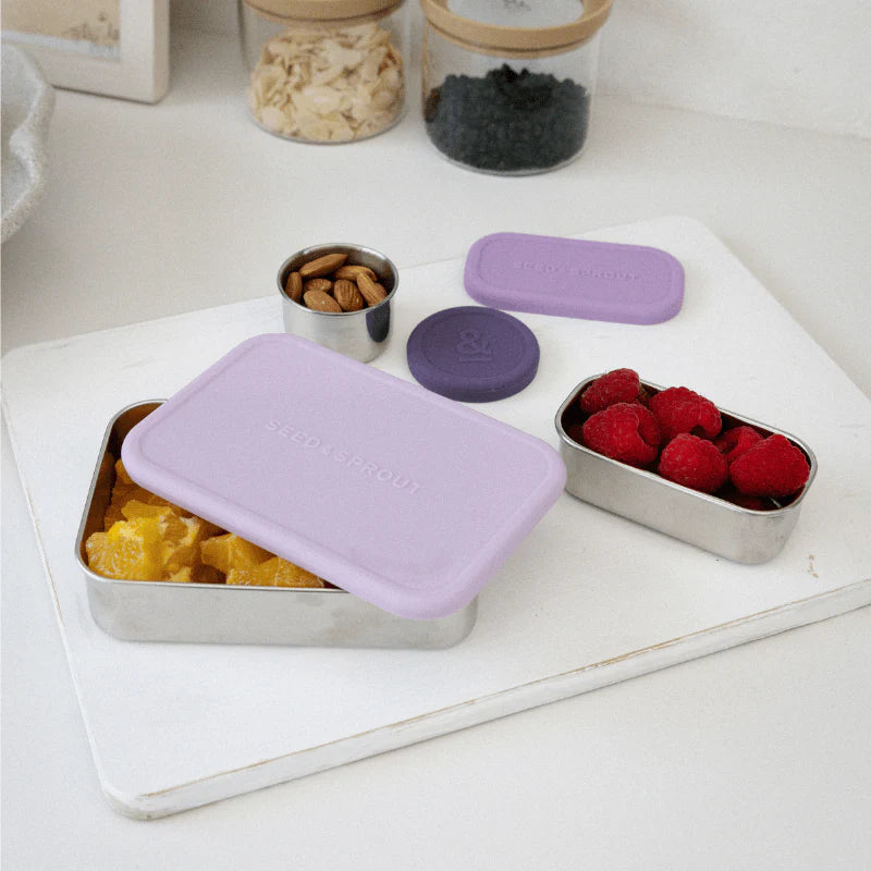 Seed & Sprout Snack Containers Set of 3-Purple