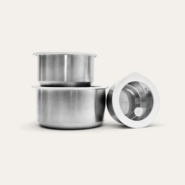 Seed & Sprout Stainless Steel & Glass Food Containers 3pk