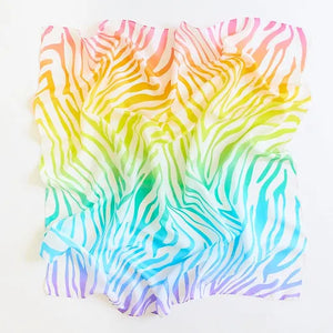 Sarah's Silks Limited Edition Rainbow Zebra Silk