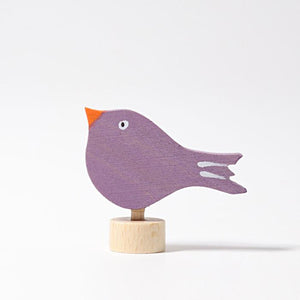 Grimm's Candle Holder Decoration-Purple Sitting Bird