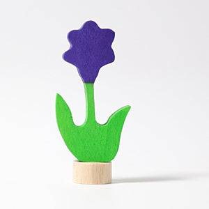 Grimm's Candle Holder Decoration-Purple Flower