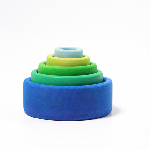 Grimm's Stacking Bowls-Oceanblue