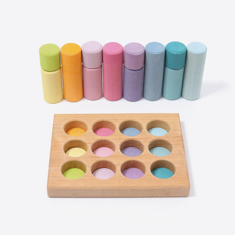 Grimm's Small Stacking Game Pastel