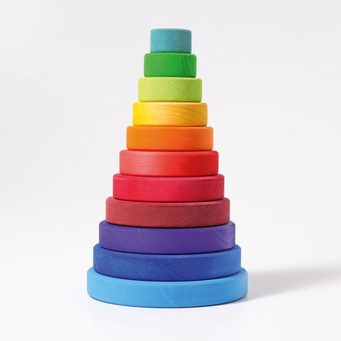 Grimm's Stacking Conical Tower Rainbow Large