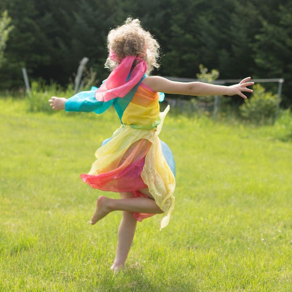 Sarah's Silks Fairy Skirt Rainbow Yellow 3-8 Yrs