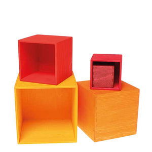 Grimm's Yellow Stacking Boxes Small