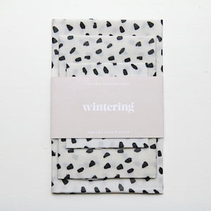 Wintering Natural Bees Wax Wraps Monochrome Dots Variety Pack