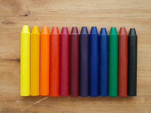 Filana Organic Beeswax Crayons, Rainbow Sticks-12