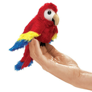 Folkmanis Scarlet Macaw Finger Puppet