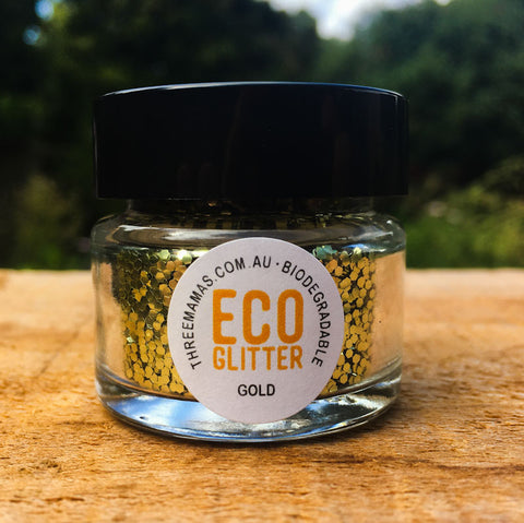 Gold Chunky Eco Glitter Jar Large