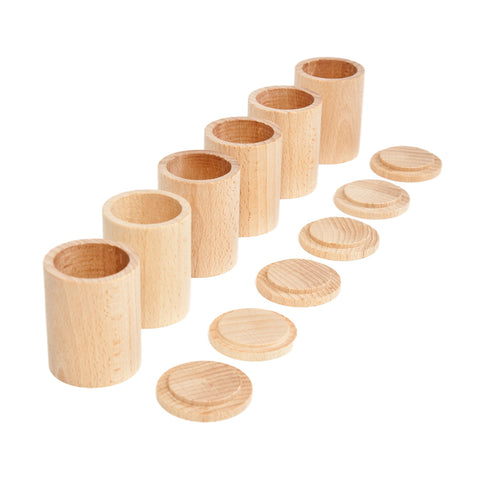Grapat Six Natural Cups With Lids