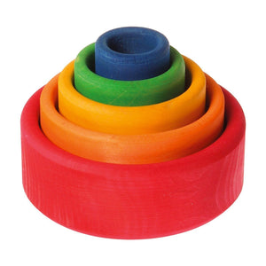 Grimm's Rainbow Stacking Bowls-Red