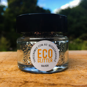Silver Chunky Eco Glitter Jar Large
